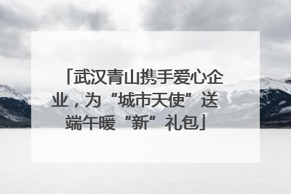 武汉青山携手爱心企业，为“城市天使”送端午暖“新”礼包