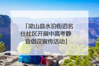 梁山县水泊街道名仕社区开展中高考静音倡议宣传活动