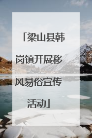 梁山县韩岗镇开展移风易俗宣传活动
