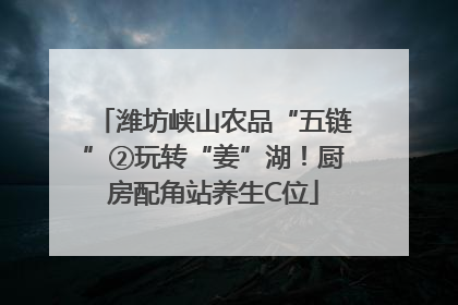 潍坊峡山农品“五链”②玩转“姜”湖！厨房配角站养生C位