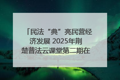 民法“典”亮民营经济发展 2025年荆楚普法云课堂第二期在武汉客厅开讲