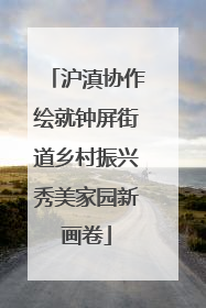 沪滇协作绘就钟屏街道乡村振兴秀美家园新画卷
