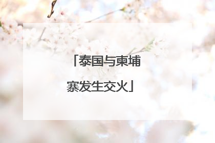 泰国与柬埔寨发生交火