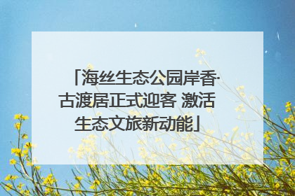 海丝生态公园岸香·古渡居正式迎客 激活生态文旅新动能