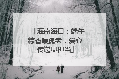 海南海口：端午粽香暖孤老，爱心传递显担当