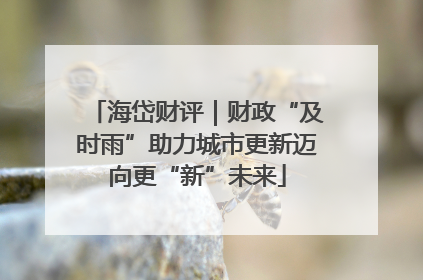 海岱财评｜财政“及时雨”助力城市更新迈向更“新”未来