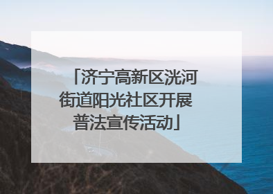 济宁高新区洸河街道阳光社区开展普法宣传活动