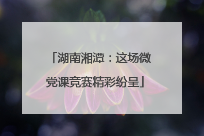 湖南湘潭：这场微党课竞赛精彩纷呈