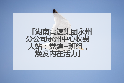 湖南高速集团永州分公司永州中心收费大站：党建+班组，焕发内在活力