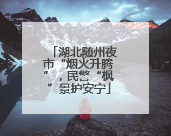湖北随州夜市“烟火升腾”，民警“枫”景护安宁
