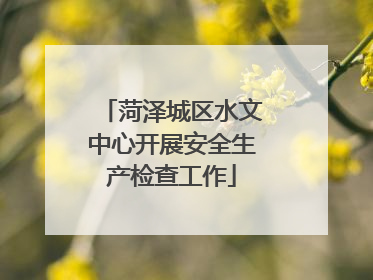 菏泽城区水文中心开展安全生产检查工作