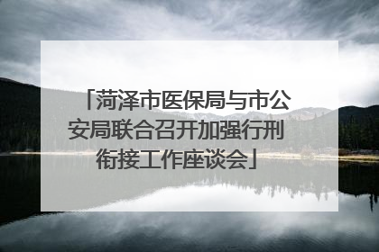 菏泽市医保局与市公安局联合召开加强行刑衔接工作座谈会