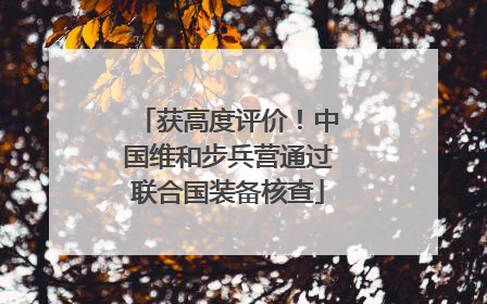 获高度评价！中国维和步兵营通过联合国装备核查