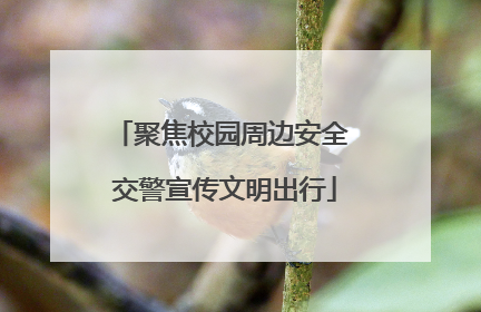 聚焦校园周边安全 交警宣传文明出行