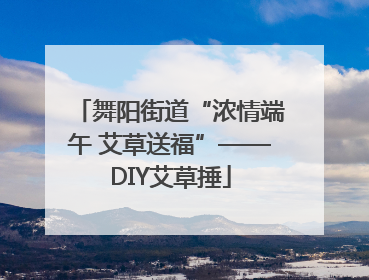 舞阳街道“浓情端午 艾草送福”——DIY艾草捶
