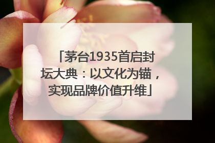 茅台1935首启封坛大典：以文化为锚，实现品牌价值升维