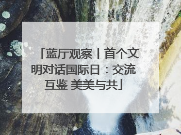 蓝厅观察丨首个文明对话国际日：交流互鉴 美美与共