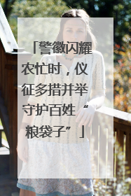 警徽闪耀农忙时，仪征多措并举守护百姓“粮袋子”