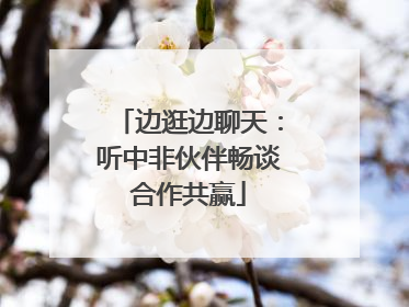 边逛边聊天：听中非伙伴畅谈合作共赢