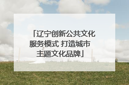 辽宁创新公共文化服务模式 打造城市主题文化品牌