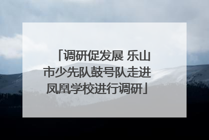 调研促发展 乐山市少先队鼓号队走进凤凰学校进行调研