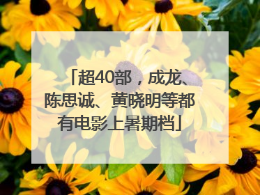 超40部，成龙、陈思诚、黄晓明等都有电影上暑期档