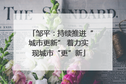 邹平：持续推进“城市更新” 着力实现城市“更”新