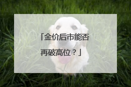 金价后市能否再破高位？