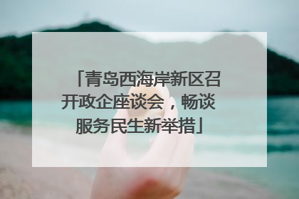 青岛西海岸新区召开政企座谈会，畅谈服务民生新举措