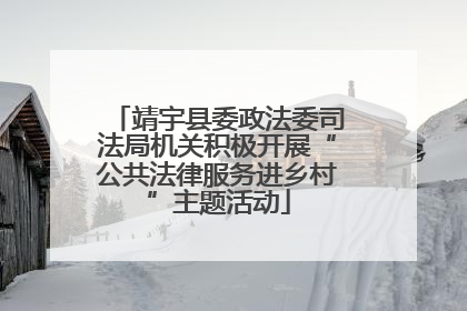 靖宇县委政法委司法局机关积极开展“公共法律服务进乡村”主题活动
