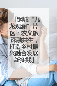 钢城“九龙观澜”片区：农文旅深融共生，打造乡村振兴融合发展新实践