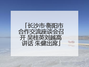 长沙市·衡阳市合作交流座谈会召开 吴桂英刘越高讲话 朱健出席