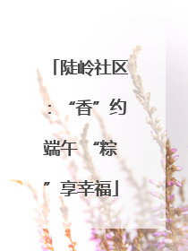陡岭社区：“香”约端午 “粽”享幸福