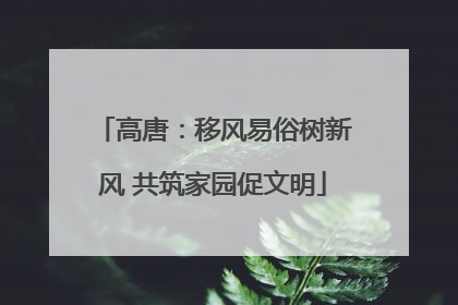 高唐：移风易俗树新风 共筑家园促文明