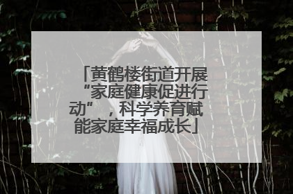 黄鹤楼街道开展“家庭健康促进行动”，科学养育赋能家庭幸福成长