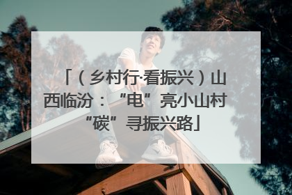 （乡村行·看振兴）山西临汾：“电”亮小山村 “碳”寻振兴路