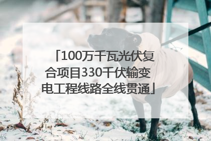 100万千瓦光伏复合项目330千伏输变电工程线路全线贯通
