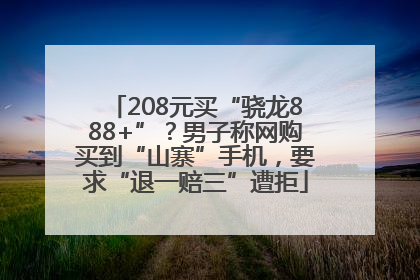 208元买“骁龙888+”？男子称网购买到“山寨”手机，要求“退一赔三”遭拒