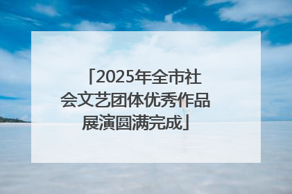 2025年全市社会文艺团体优秀作品展演圆满完成