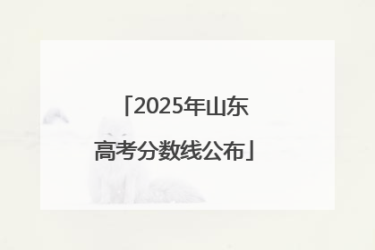 2025年山东高考分数线公布