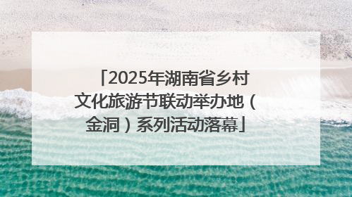 2025年湖南省乡村文化旅游节联动举办地（金洞）系列活动落幕