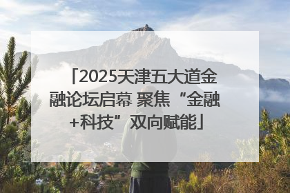 2025天津五大道金融论坛启幕 聚焦“金融+科技”双向赋能