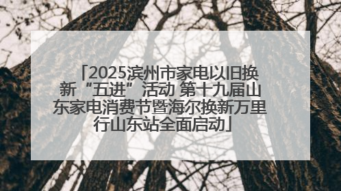 2025滨州市家电以旧换新“五进”活动 第十九届山东家电消费节暨海尔换新万里 行山东站全面启动