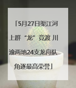 5月27日渠江河上群“龙”竞渡 川渝两地24支龙舟队角逐最高荣誉